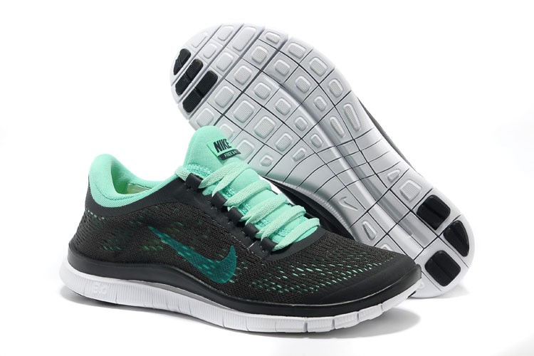 Nike Free 3.0 V5 Womens Running Shoes Black Green - Click Image to Close